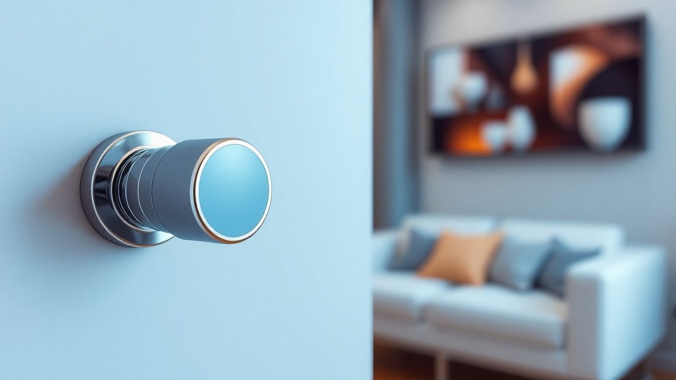 Slimme radiatorknop in een moderne woning.
